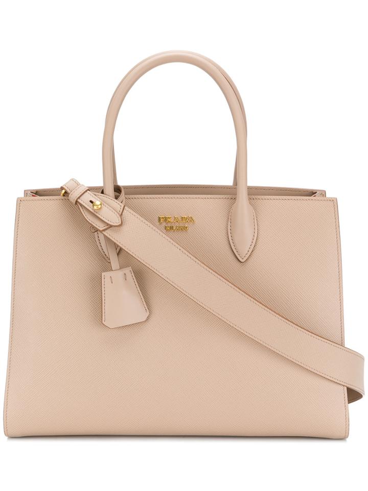 Prada Bibliothèque Tote Bag - Nude & Neutrals