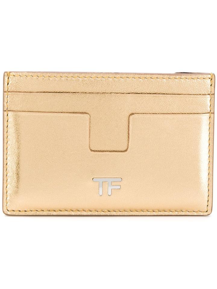 Tom Ford Logo Plaque Cardholder - Gold
