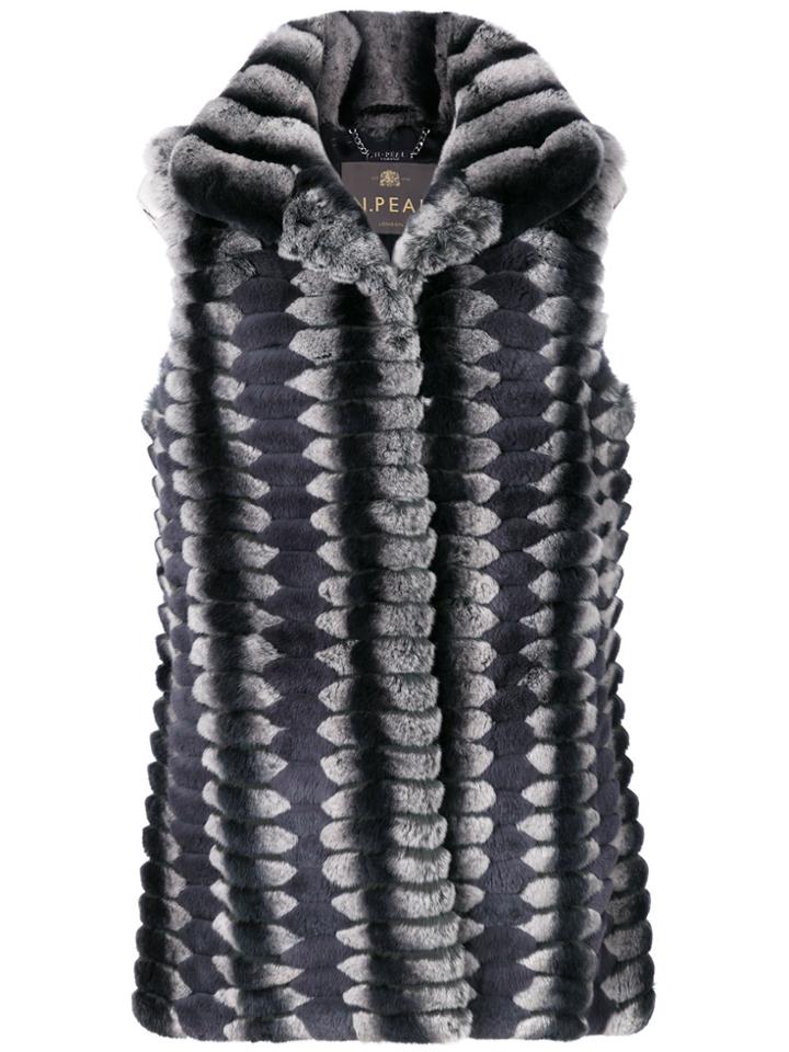 N.peal Rex Patterned Gilet - Black