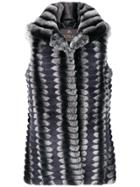 N.peal Rex Patterned Gilet - Black