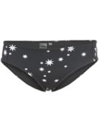 Jonathan Simkhai Star Print Bikini Bottom - Black