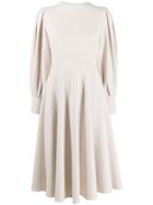 L'autre Chose Flared Midi Dress - Neutrals