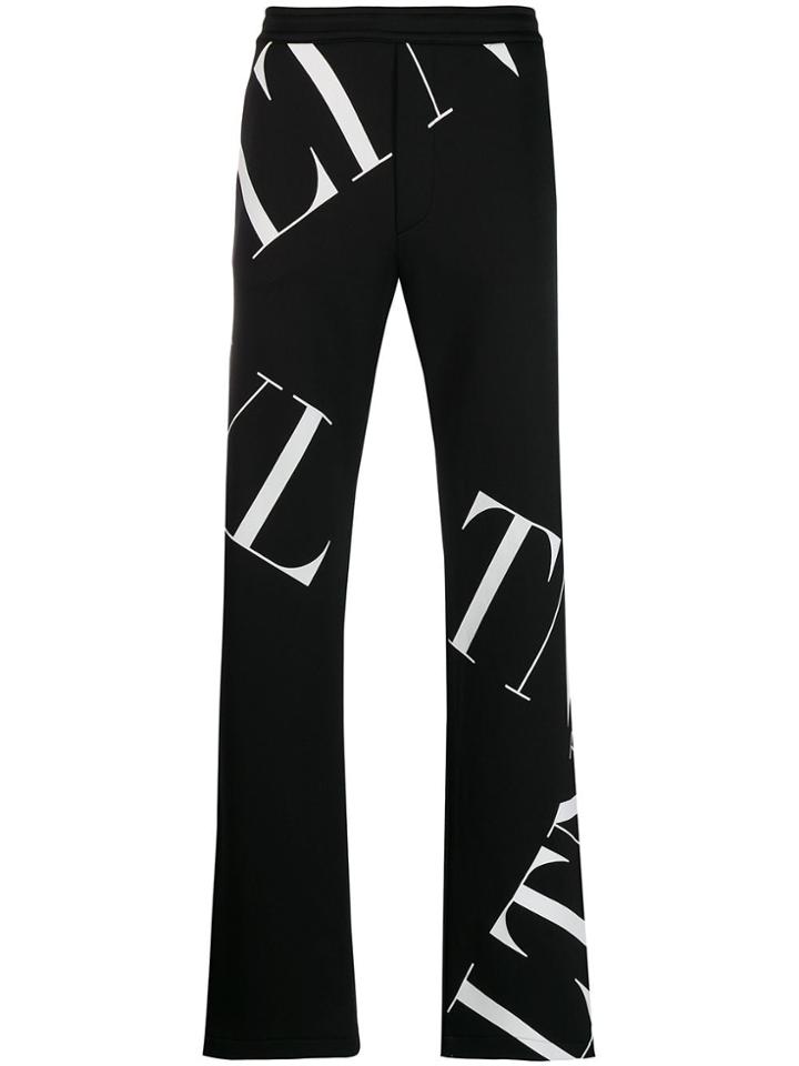 Valentino Logo Print Track Trousers - Black