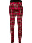 Ermanno Scervino Tartan Skinny Trousers - Red