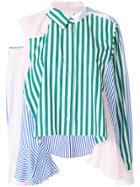 Sacai Asymmetric Striped Flared Shirt - Multicolour