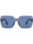 Burberry Eyewear Oversized Square Frame Sunglasses - Blue