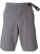 Jil Sander Hook Detail Shorts, Men's, Size: M, Grey, Cotton/polyester