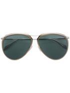 Alexander Mcqueen Eyewear Aviator Sunglasses - Metallic