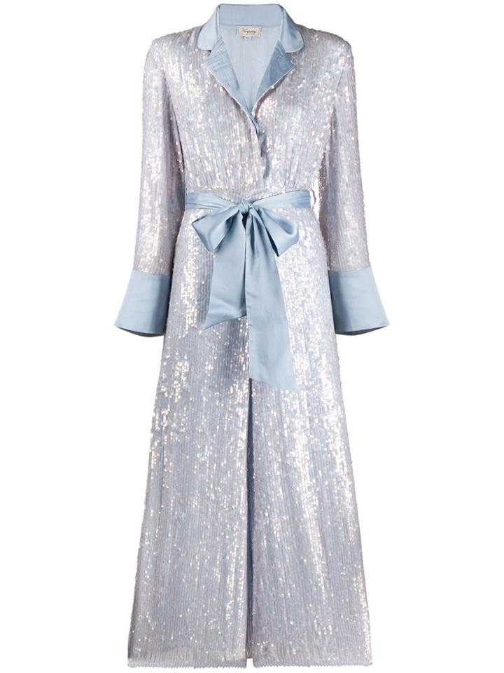Temperley London Bia Sequinned Jumpsuit - Blue