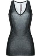 Rick Owens Lilies - Fitted Tank Top - Women - Cotton/polyamide/viscose - 46, Women's, Black, Cotton/polyamide/viscose