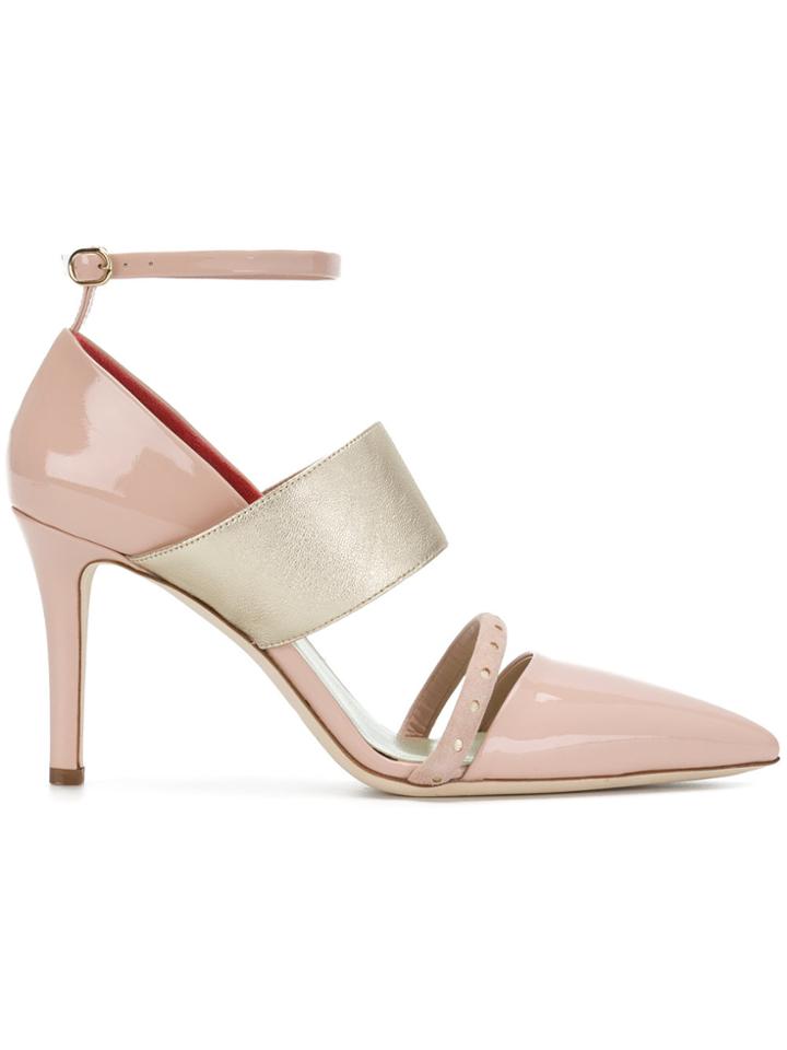 Paul Smith Strap Detail Pumps - Pink & Purple