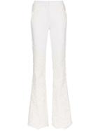 Ronald Van Der Kemp Lace Applique Flared Jeans - White