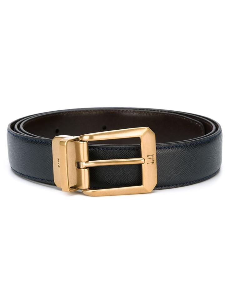 Dunhill Classic Belt, Men's, Blue, Leather