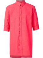 Alexandre Plokhov Cropped Sleeve Shirt, Men's, Size: 48, Red, Cotton/spandex/elastane