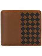 Bottega Veneta Woven Texture Wallet - Brown