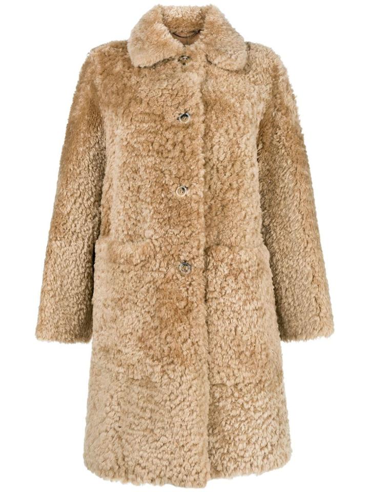 Desa 1972 Single Breasted Coat - Nude & Neutrals