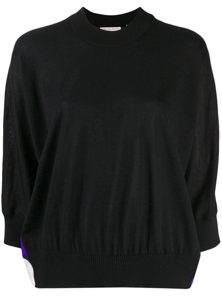 Emilio Pucci Vallauris Print Wool Jumper - Black