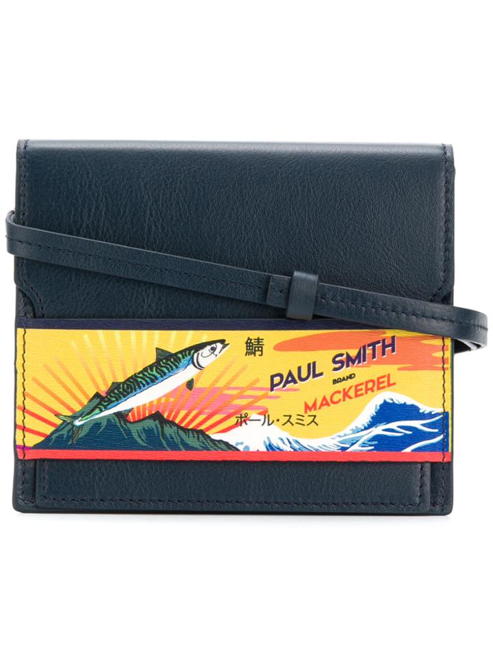 Paul Smith Logo Print Crossbody Bag - Blue