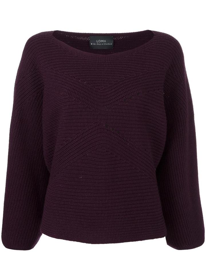 Loma 'christy' Bell Sleeve Jumper, Women's, Pink/purple, Cashmere/wool