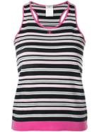 Chanel Pre-owned Striped Tank Top - Black