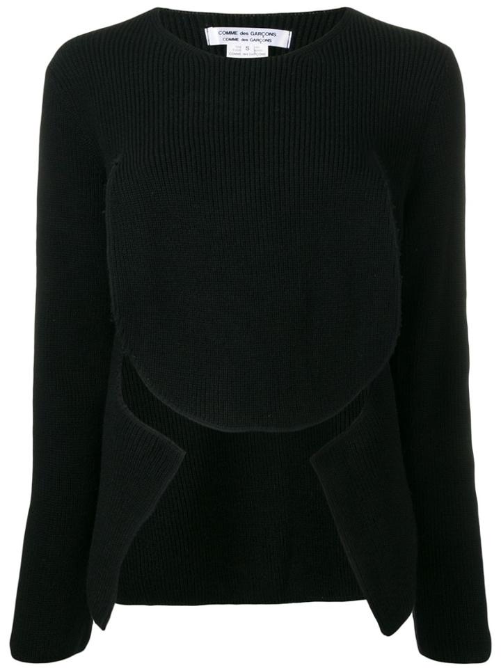 Comme Des Garçons Comme Des Garçons Cut-out Detail Jumper - Black