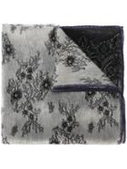Emanuel Ungaro Lace Print Scarf, Women's, Grey, Silk