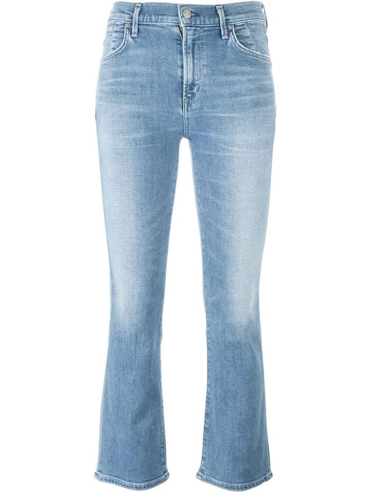 Citizens Of Humanity Bootcut Cropped Jeans, Women's, Size: 27, Blue, Cotton/spandex/elastane