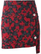 Versus Camouflage Fitted Skirt, Women's, Size: 42, Black, Cotton/polyamide/polyester/spandex/elastane