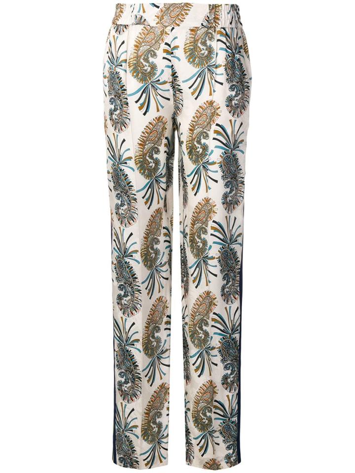 Etro Paisley Print Trousers - Neutrals