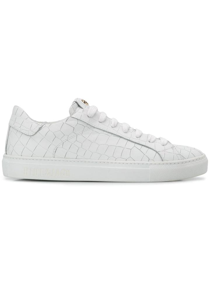 Hide & Jack Embossed Low Top Trainers - White
