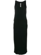 Rick Owens V-neck Midi Dress - Black