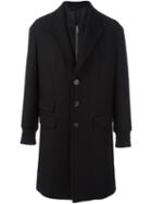 Neil Barrett Classic Single Breasted Coat, Men's, Size: 50, Black, Polyamide/polyester/spandex/elastane/virgin Wool