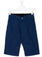 Boss Kids Logo Print Chino Shorts - Blue