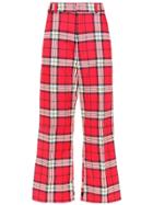 Reinaldo Lourenço Checked Culottes - Red