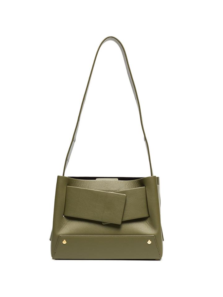 Yuzefi Green Biggy Leather Tote