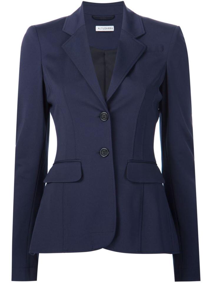 Altuzarra Two Button Blazer, Women's, Size: 44, Blue, Viscose/polyimide/spandex/elastane