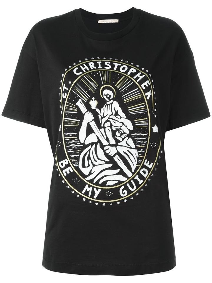 Christopher Kane Saint Christopher T-shirt, Women's, Size: Large, Black, Cotton