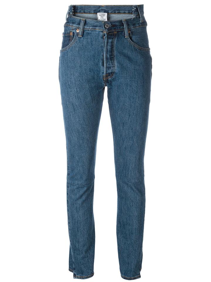 Vetements - 'vetements X Levi's' Skinny Jeans - Women - Cotton - Xs, Women's, Blue, Cotton