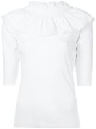 Irene - Smoked Ruffle Jumper - Women - Cotton/nylon/polyester/rayon - 36, Women's, White, Cotton/nylon/polyester/rayon