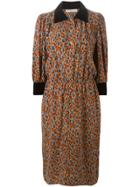 Yves Saint Laurent Vintage Calico Print Shirt Dress - Multicolour