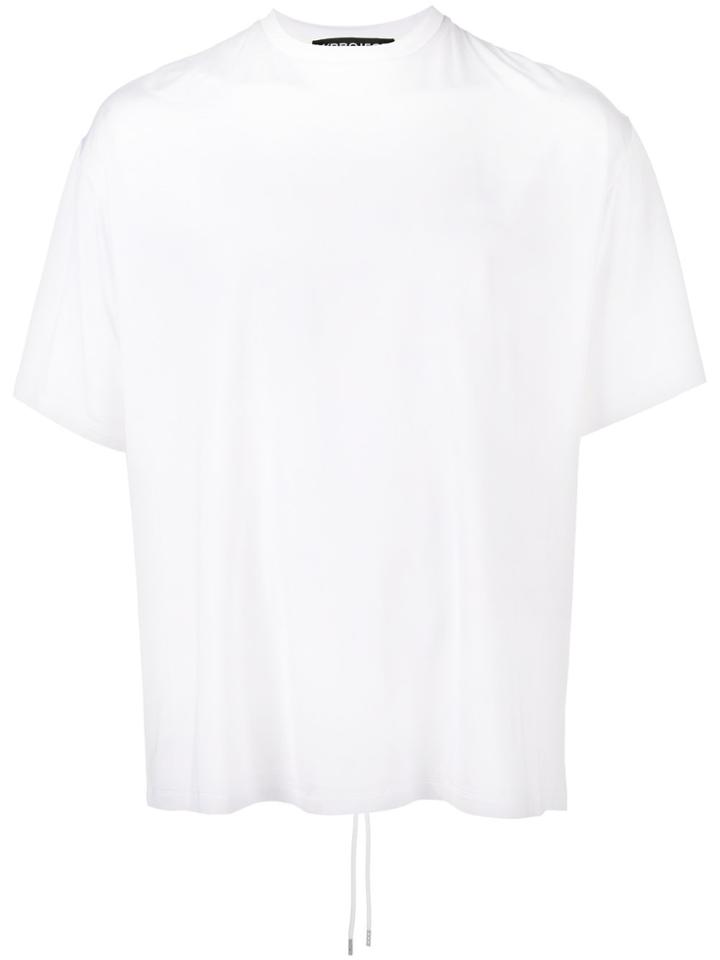 Y / Project Drawstring Back Oversized T-shirt - White