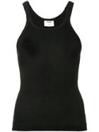 Re/done Black Ribbed Tank Top