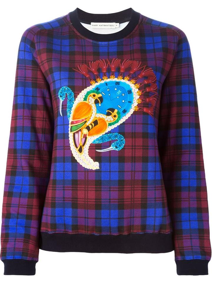 Mary Katrantzou Tartan Paisley Print Sweatshirt