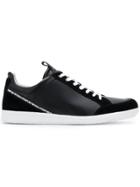 Emporio Armani Perforated Low-top Sneakers - Black