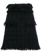 Msgm Tweed Mini A-line Skirt - Black