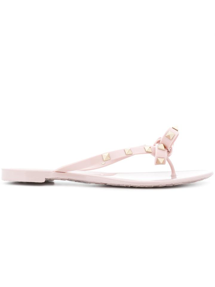 Valentino Valentino Garavani Rockstud Flip Flops - Nude & Neutrals