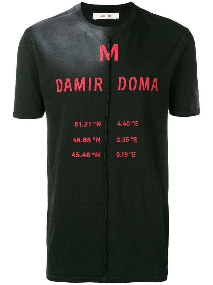 Damir Doma Faded Logo Printed T-shirt - Black