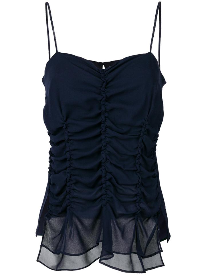 Carven Georgette Tank Top - Blue
