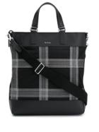 Paul Smith Check Print Tote - Black