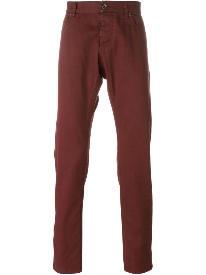 Dolce & Gabbana Tapered Jeans, Men's, Size: 54, Red, Cotton